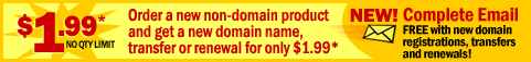 buy non domain names & get domain for $1.99